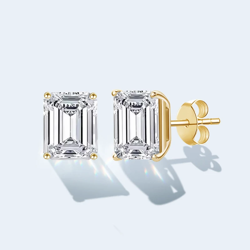Lab Created Diamond Stud Gold Earrings