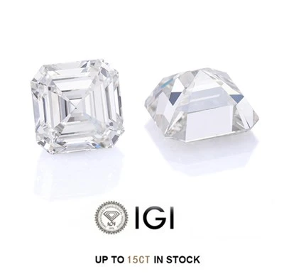 Asscher Cut IGI آزمایشگاه دارای الماس رشد یافته